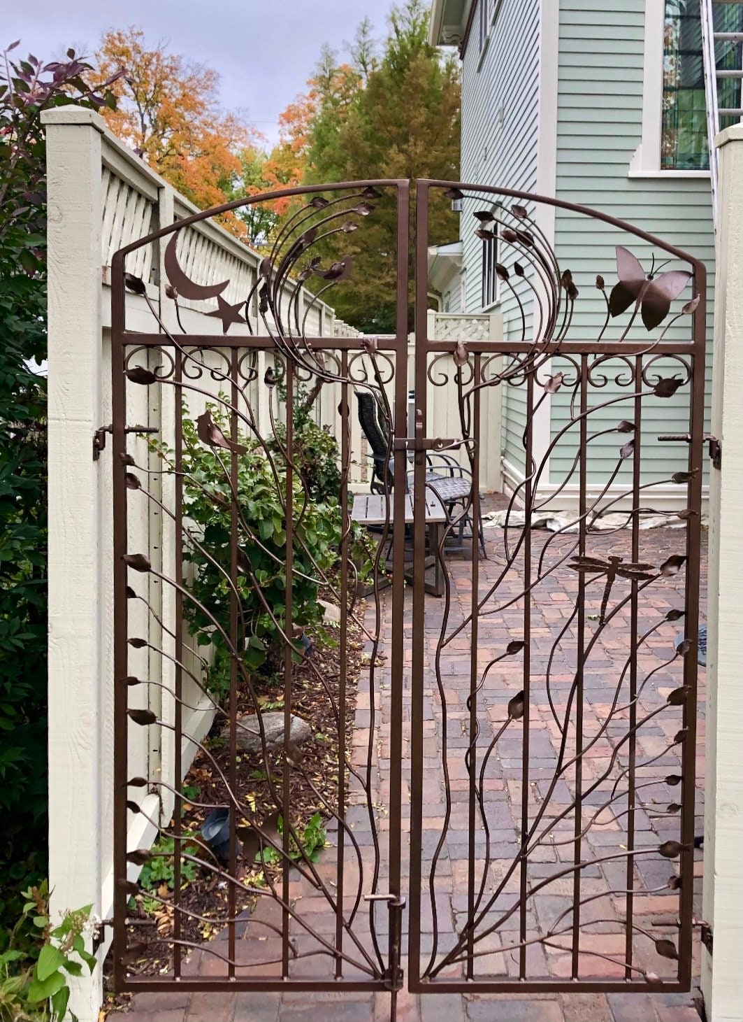 Double Iron Gate, Original Woodland Gate, 70 Inches Tall