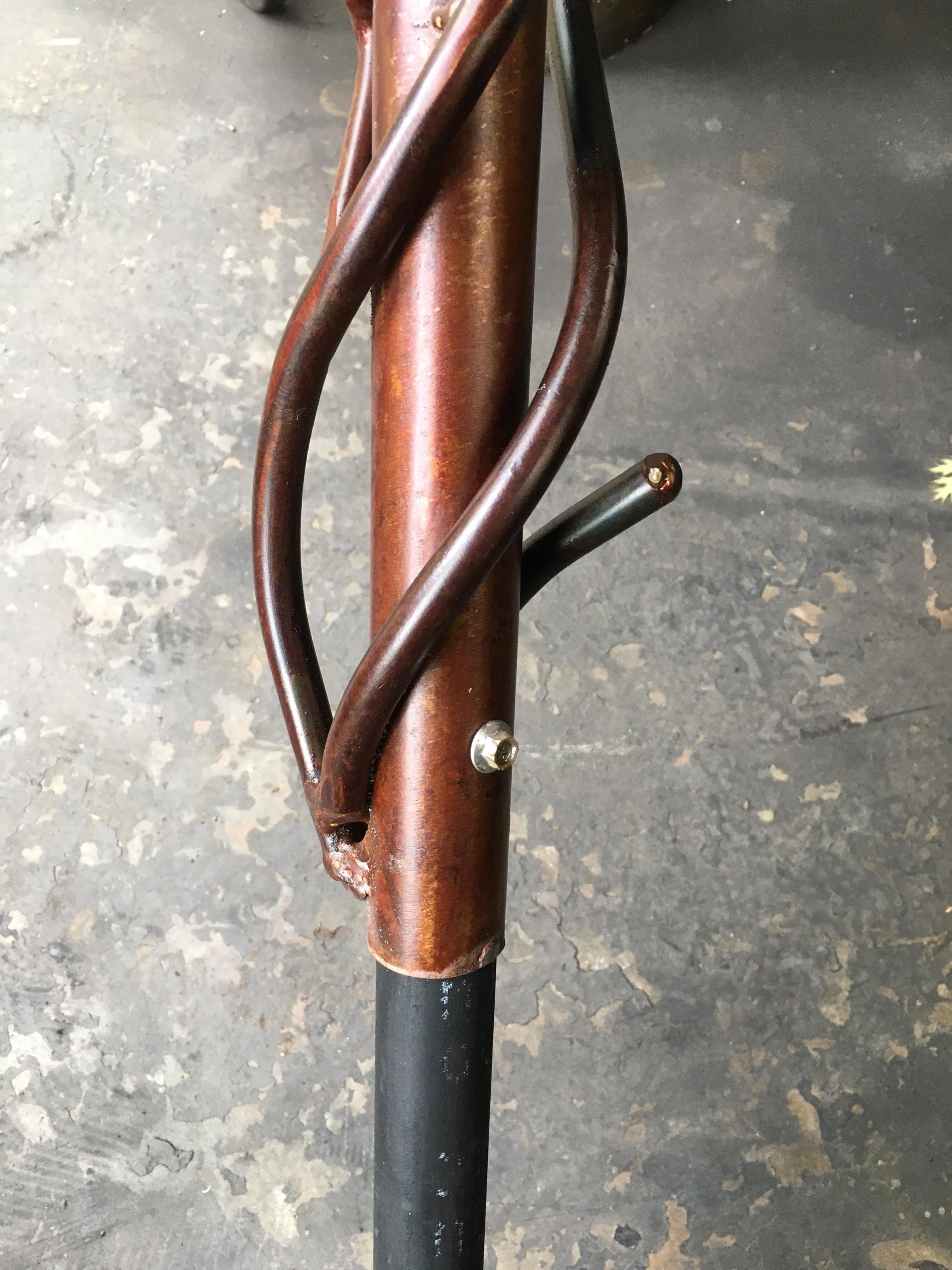 Heavy Steel Mailbox Post, Metal Garden Post, Steel Vines Post, Mailbox Not Included