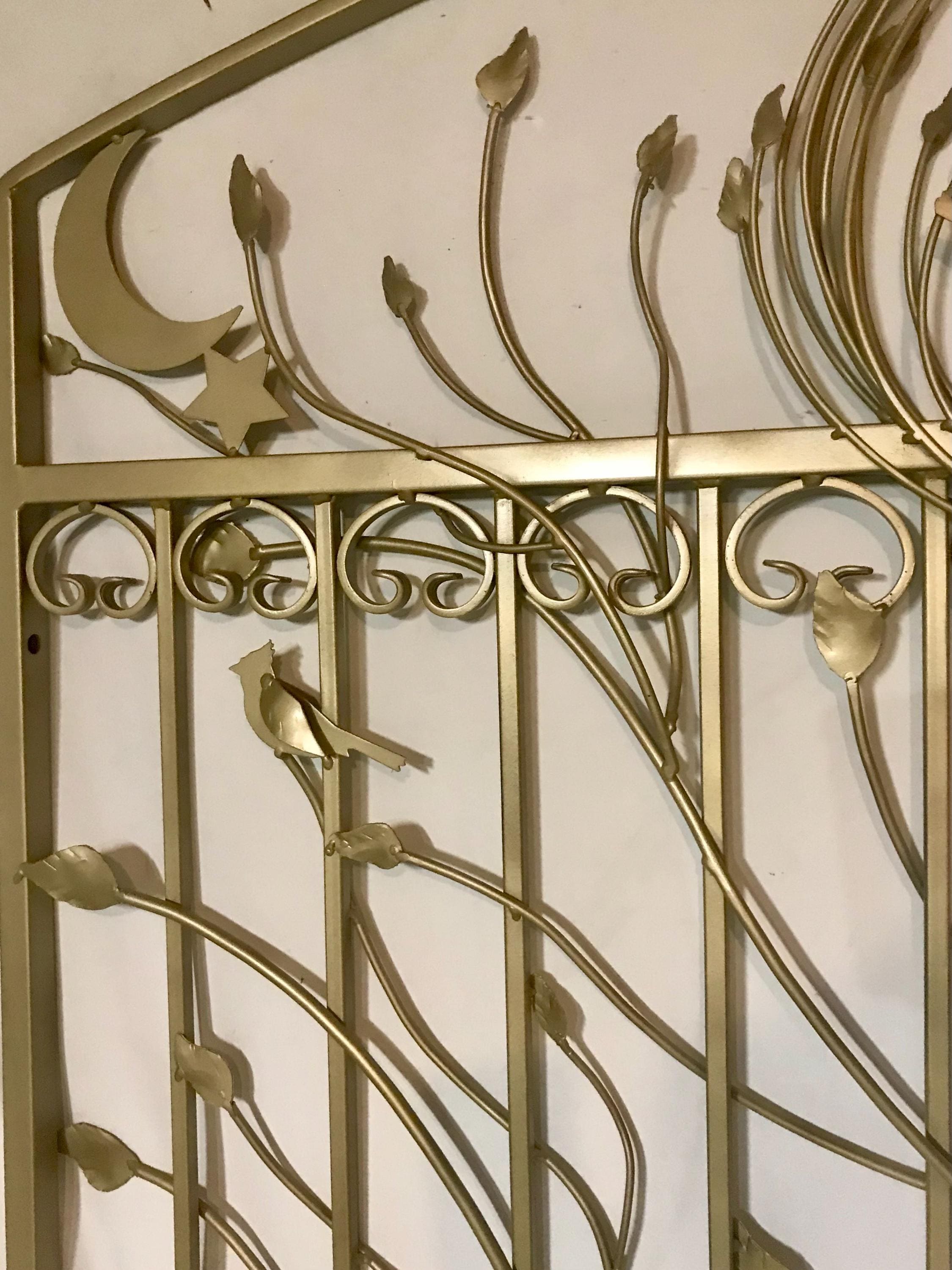 Handmade Double Iron Garden Gate: Woodland Ornament, Steel Vines
