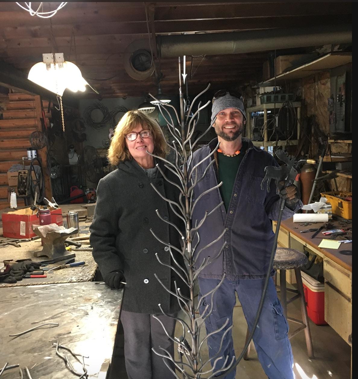 Metal Twig Tree, 70 Inch Tall, Original Holiday Tree.