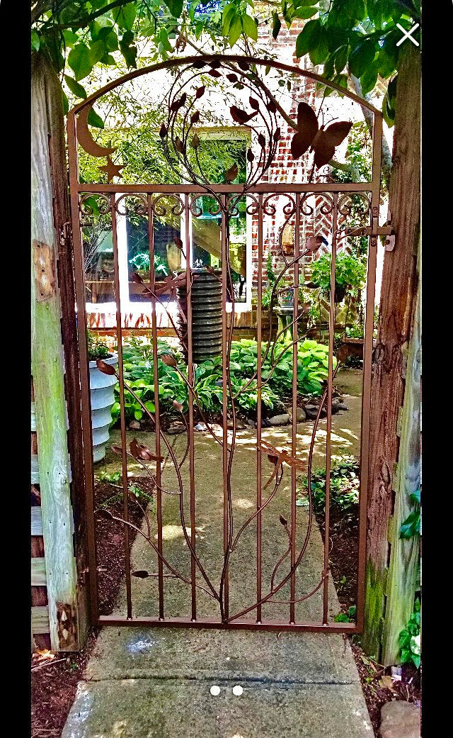 Iron Garden Gate, Original Woodland Gate, Nearly 6 Foot (70 Inch Tall)