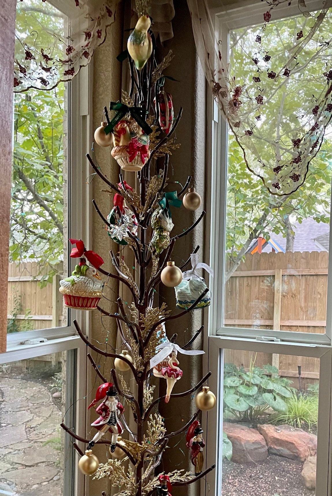 Metal Ornament Tree, Original Twig Tree, Four Foot Tall.