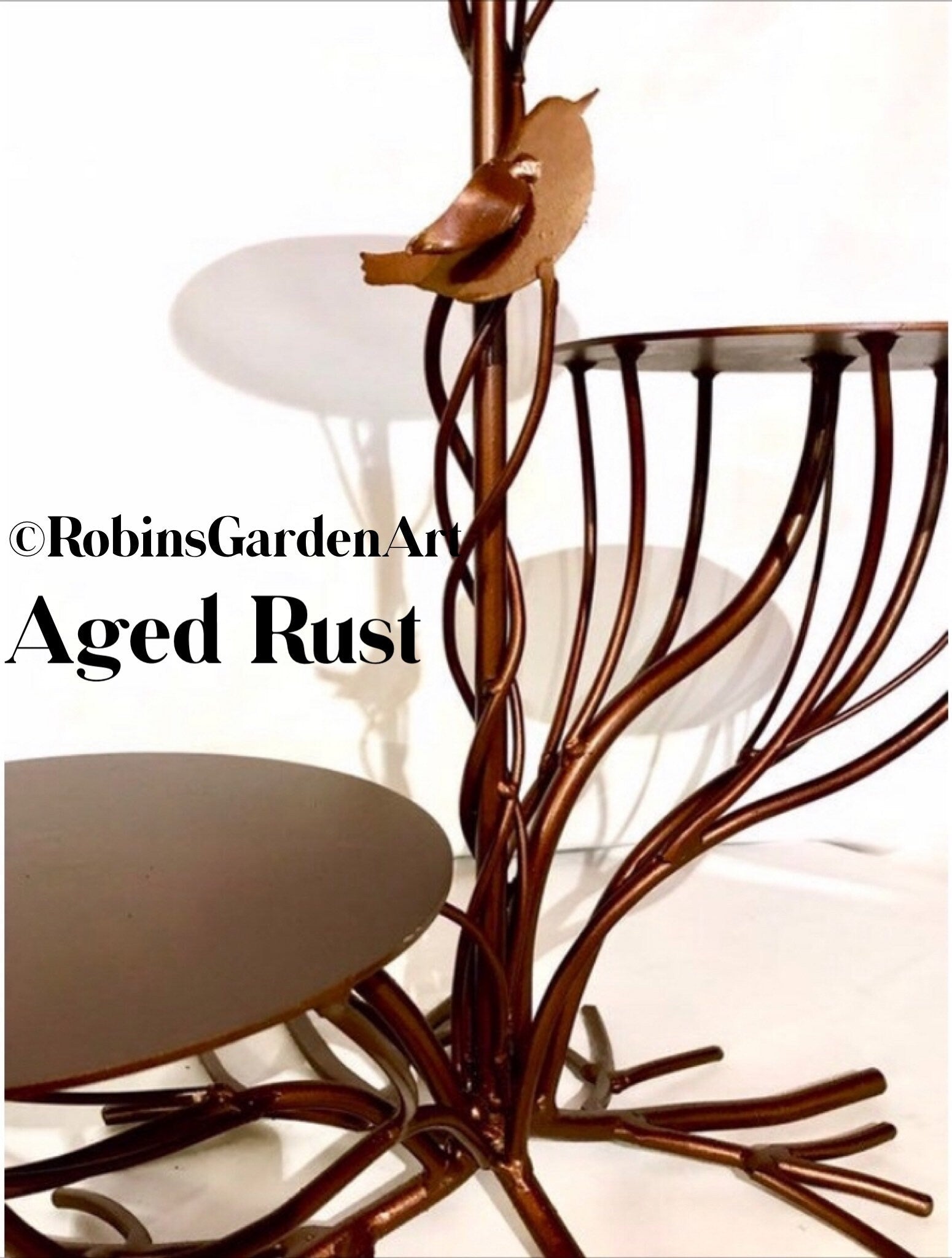 Hand Crafted Three Tier Cake Stand: Tree of Life Design