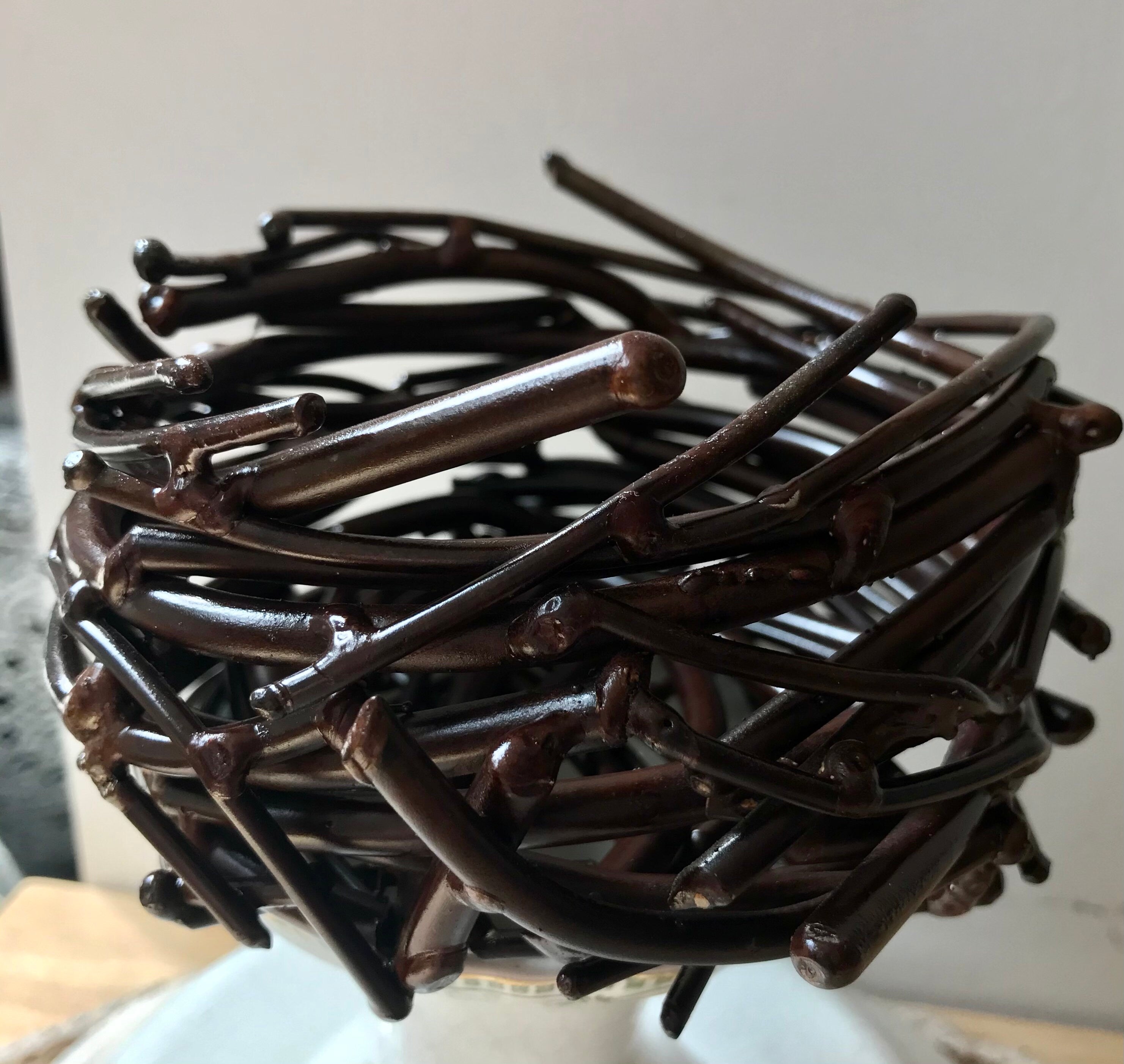 Metal Birds Nest, Decorative Twig Nest