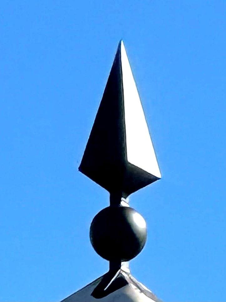 Steel 40 Inch Finial, Handcrafted Cupola Finial, Original Artisan Design, Steel Home Accents
