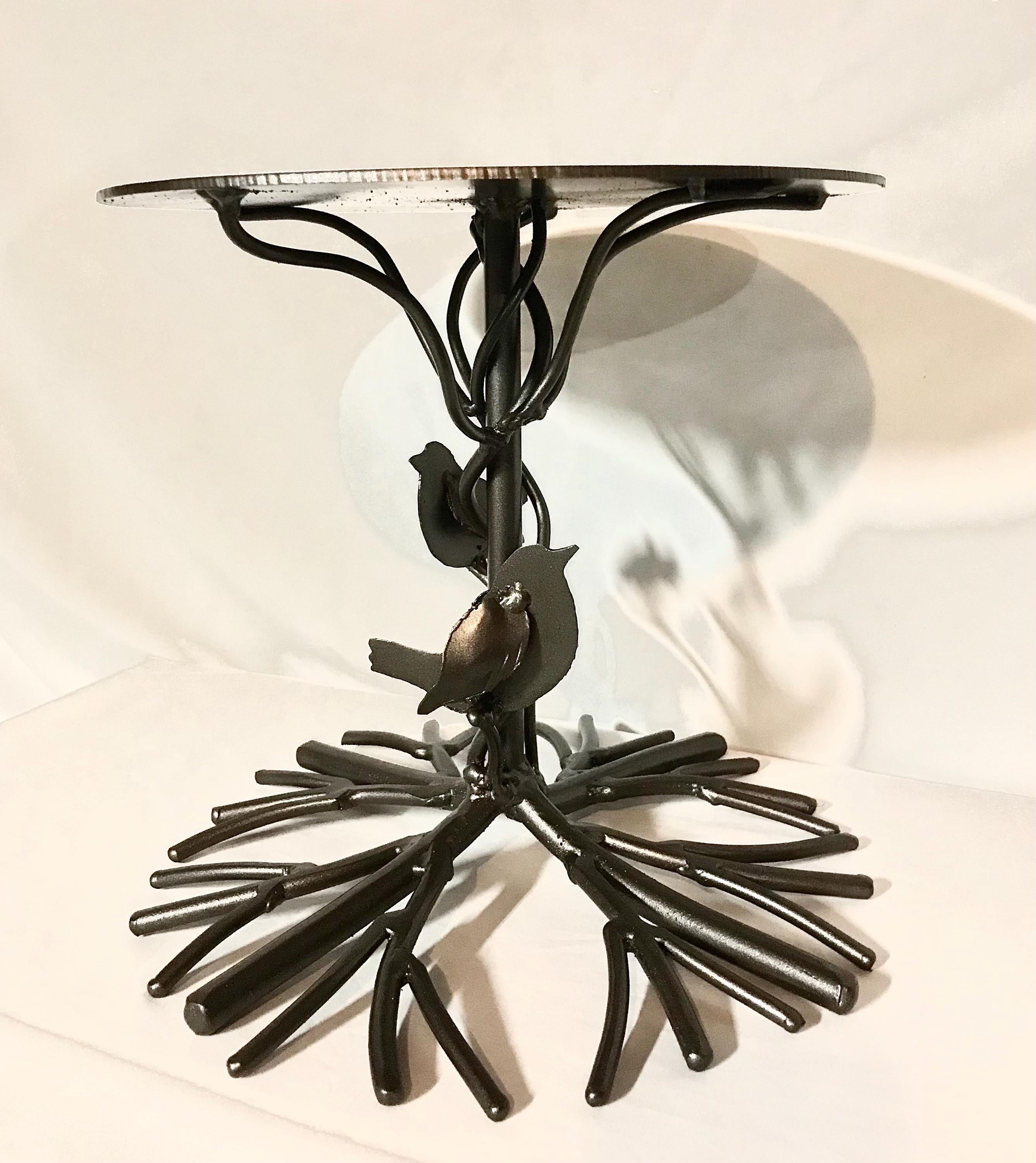 Tree of Life Cake Stand: Steel Wedding Dessert Display (10 inch)