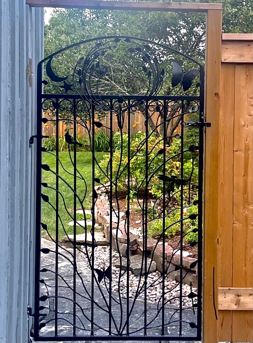 Iron Garden Gate, Original Woodland Gate, Nearly 6 Foot (70 Inch Tall)