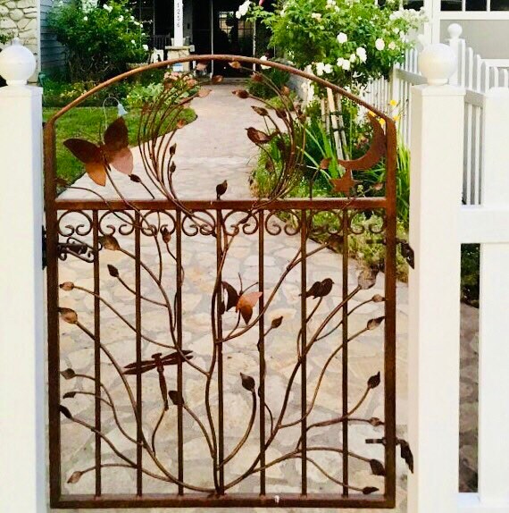 Iron Woodland Garden Gate: Handcrafted Steel, 3x4 ft