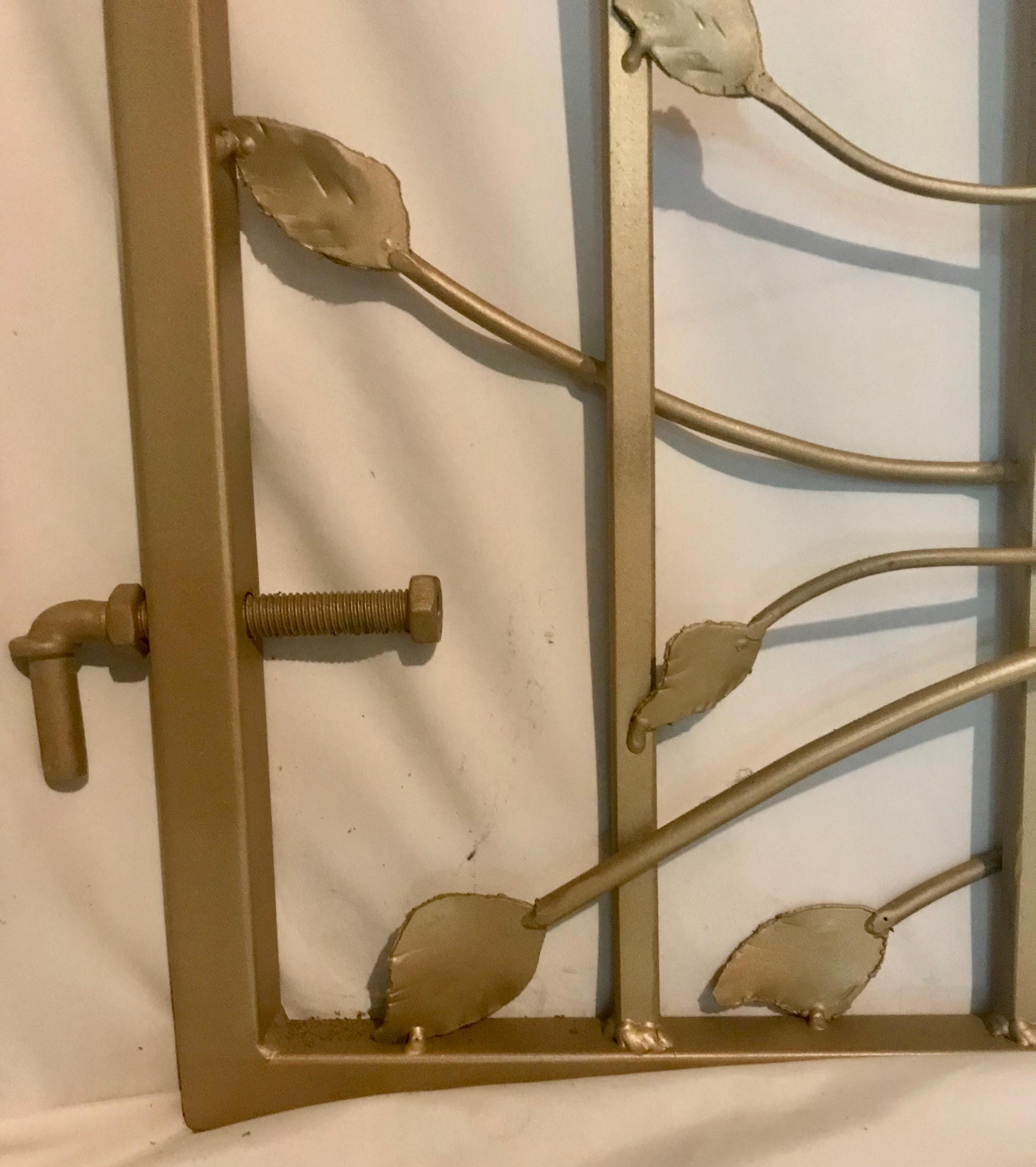 Handmade Double Iron Garden Gate: Woodland Ornament, Steel Vines