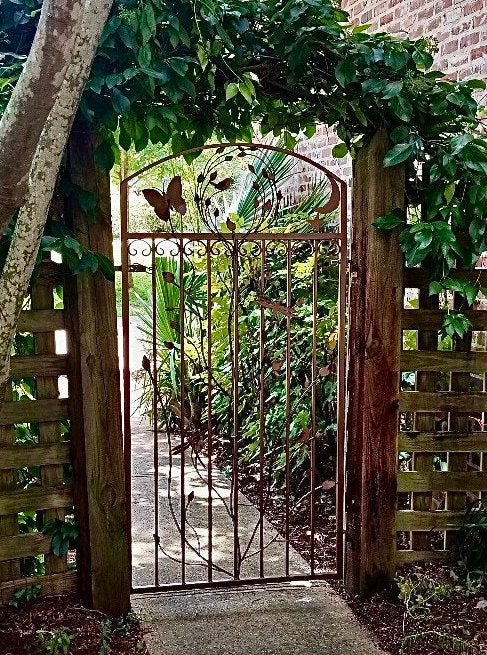 Iron Garden Gate, Original Woodland Gate, Nearly 6 Foot (70 Inch Tall)