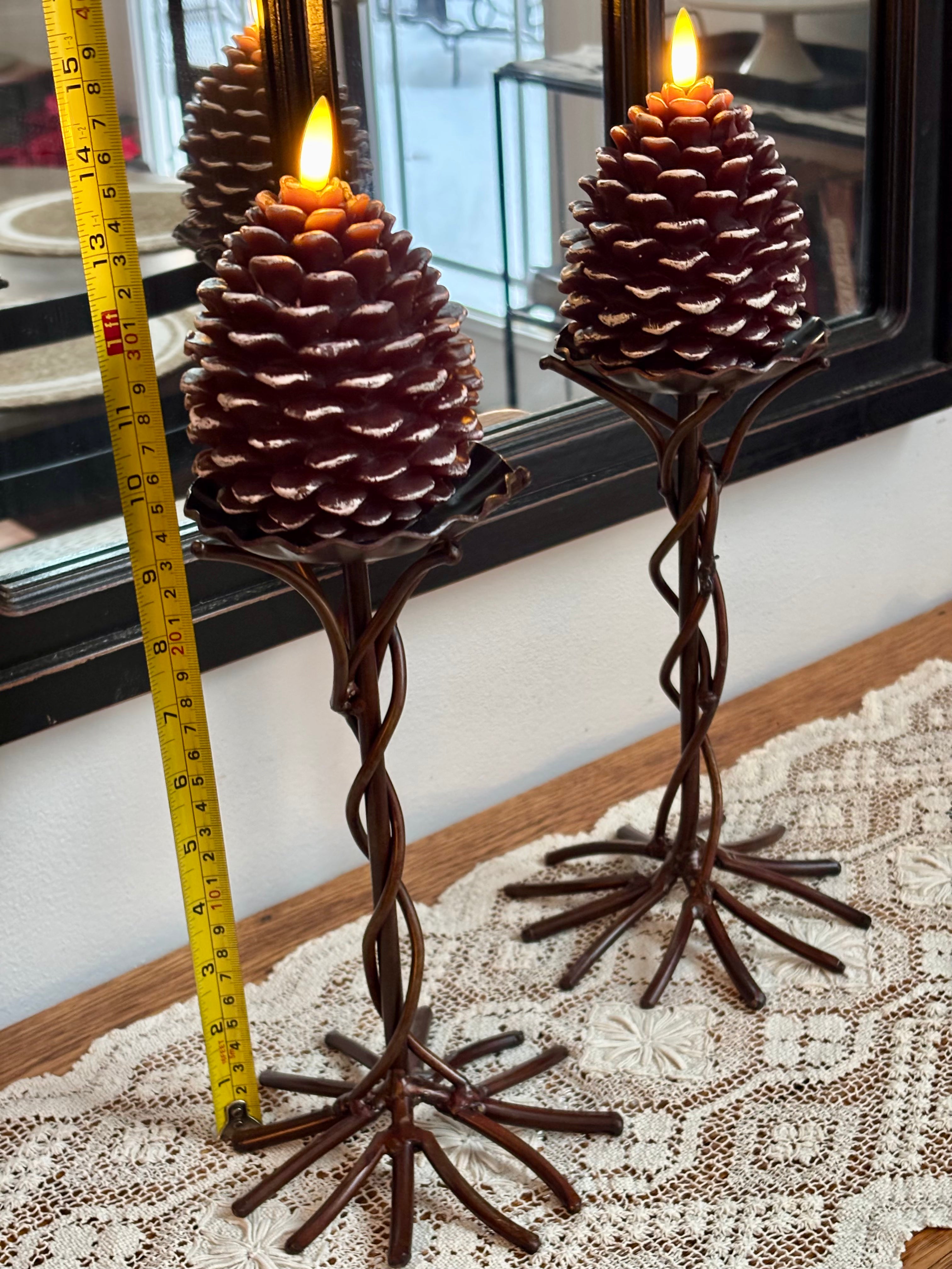 Metal Vine Candle Holders