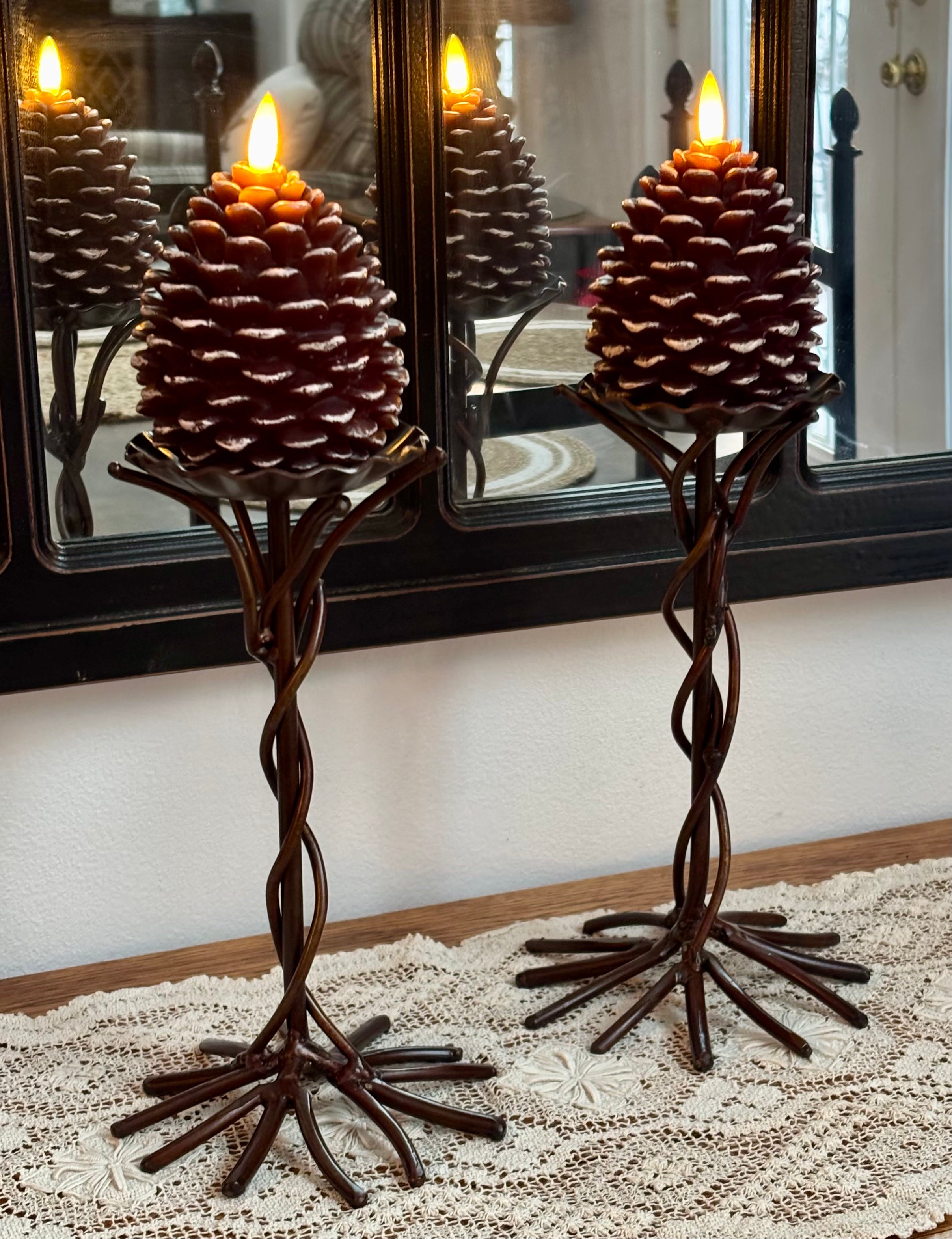 Metal Vine Candle Holders
