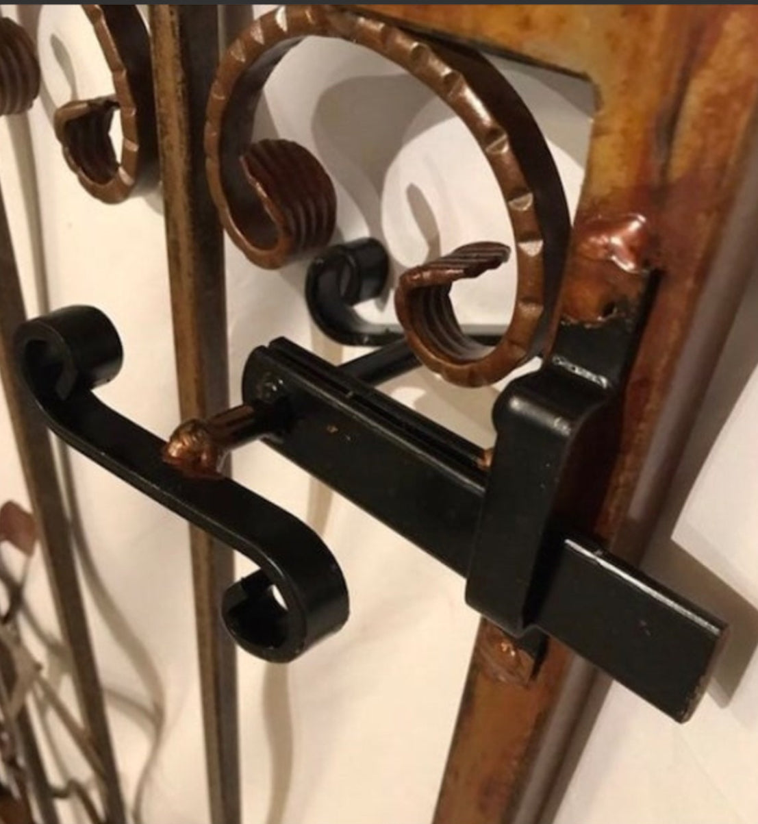 Woodland Iron Gate, Hand Crafted Double Entry Gate, 70 Inch Tall