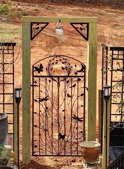 Iron Garden Gate, Original Woodland Gate, Nearly 6 Foot (70 Inch Tall)
