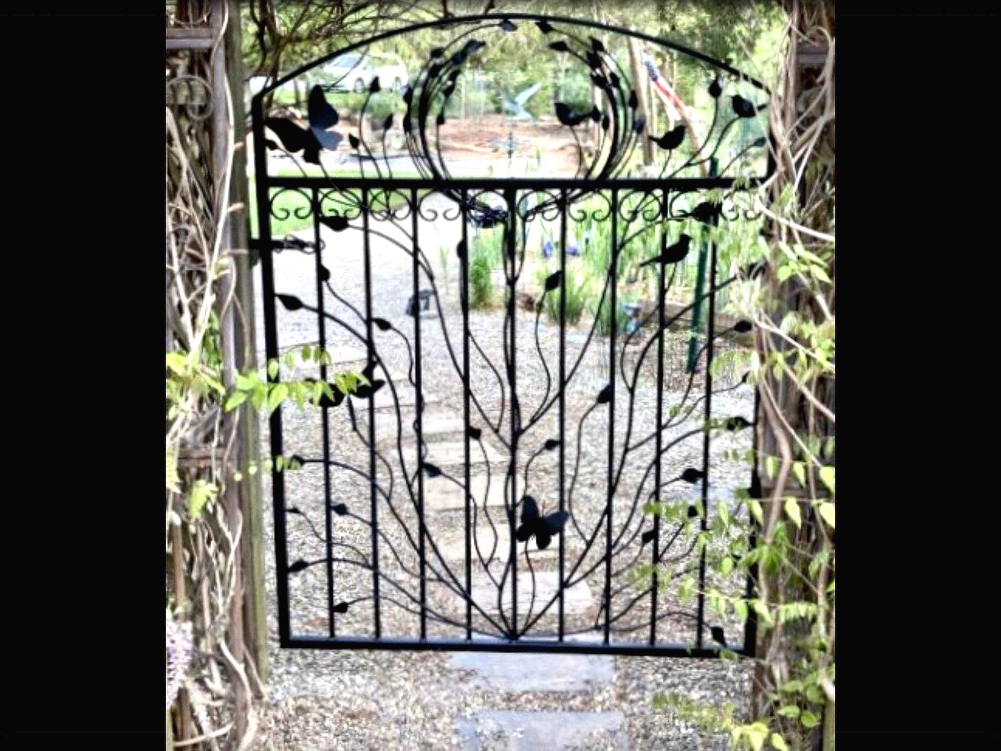 Iron Woodland Garden Gate: Handcrafted Steel, 3x4 ft