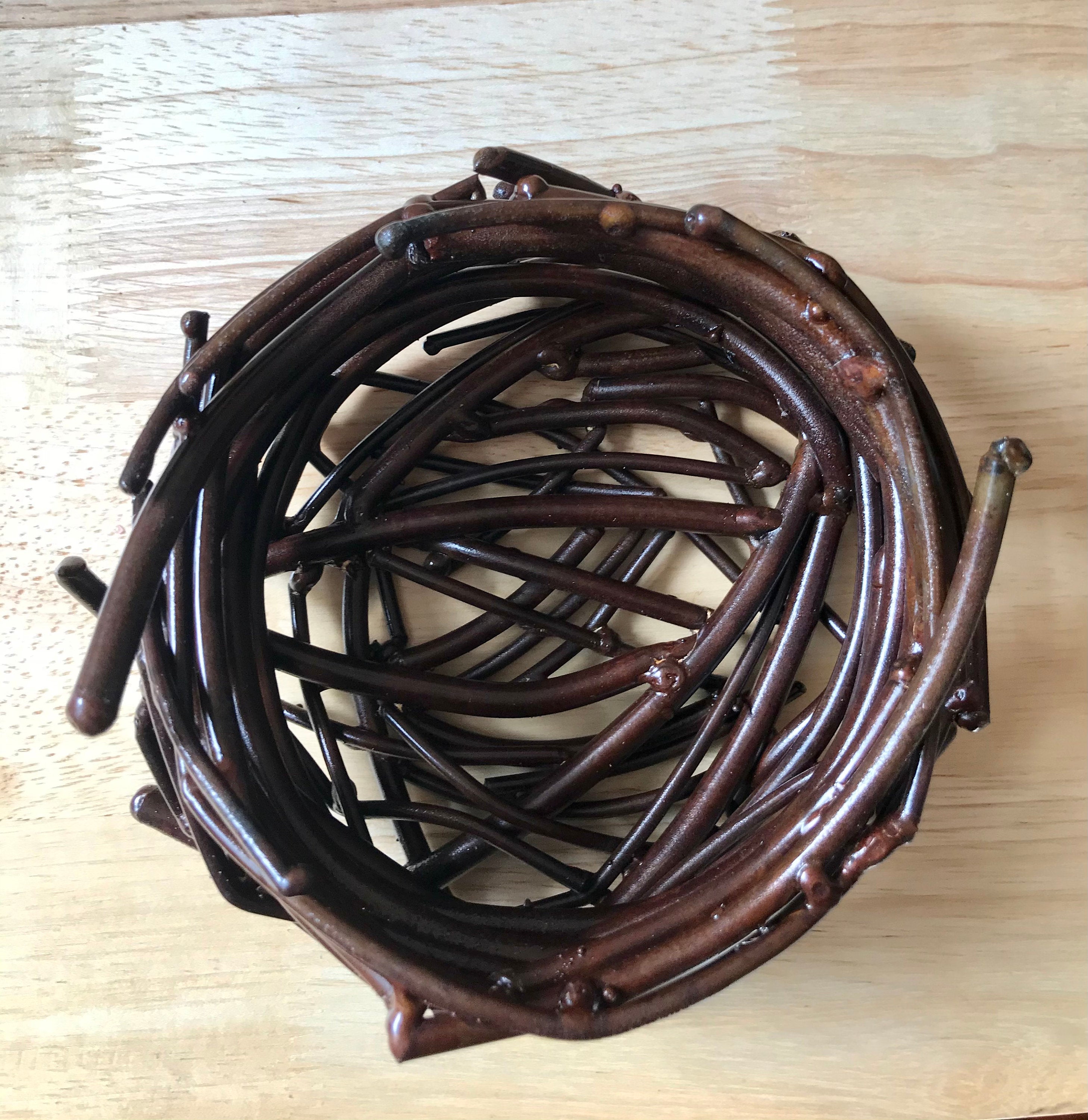 Metal Birds Nest, Decorative Twig Nest