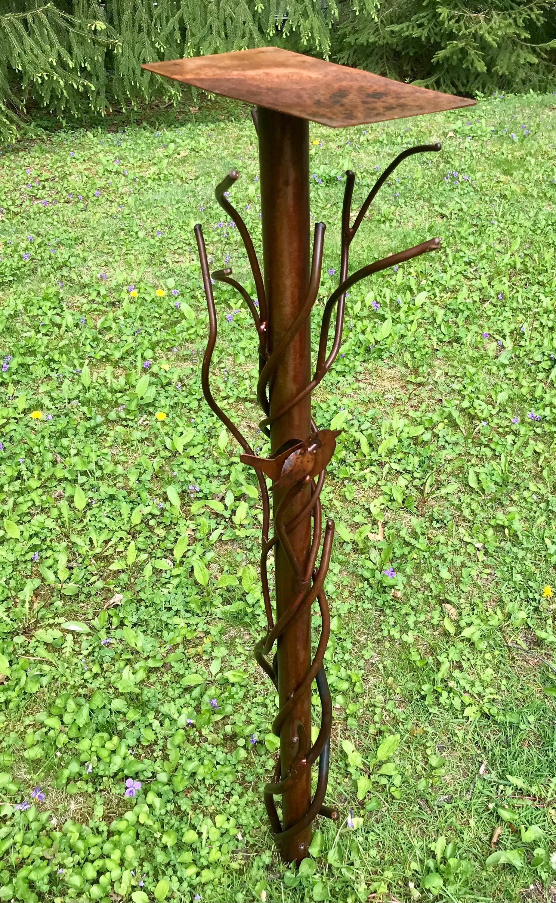 Heavy Steel Mailbox Post, Metal Garden Post, Steel Vines Post, Mailbox Not Included