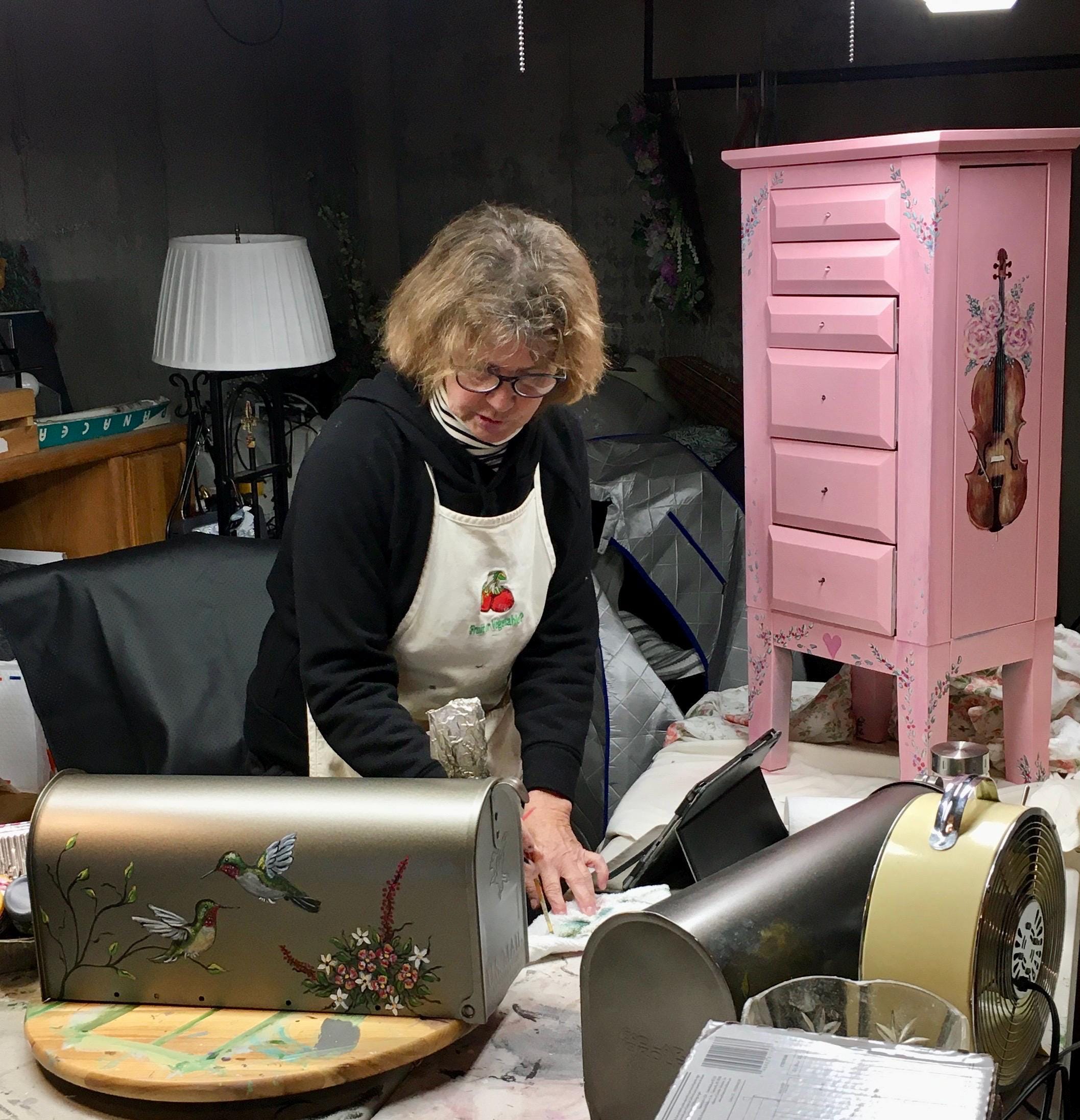 Birds Mailbox, Hand painted, Custom Address, Standard Size