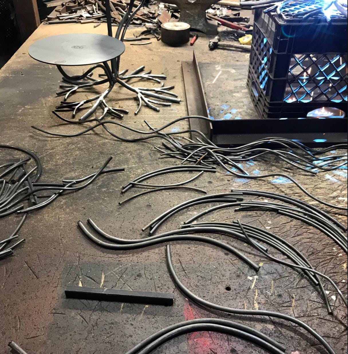 Hand Crafted Three Tier Cake Stand: Tree of Life Design